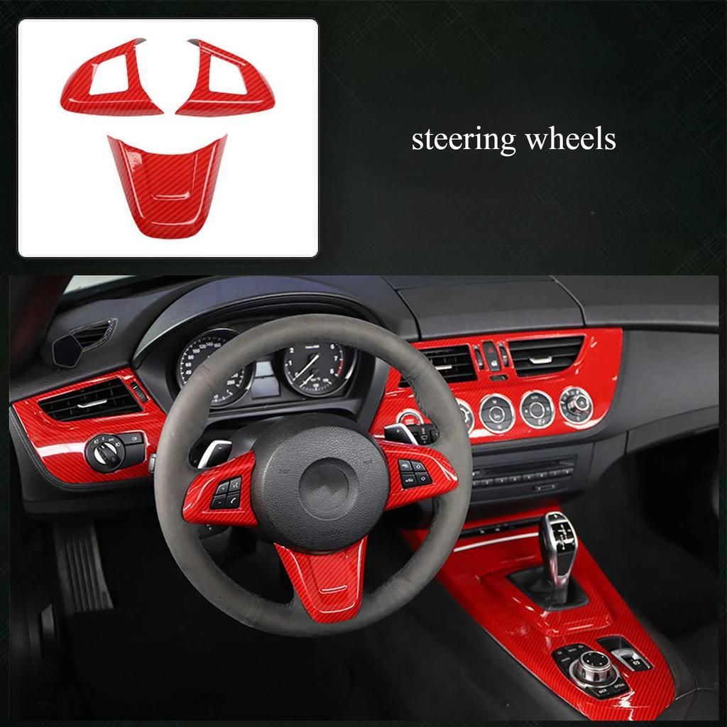 Автомобильный салон Gear Центральная консоль Крышка Отделка Наклейки ABS Для BMW Z4 E85 2009-2015 Аксессуары Украшение в стиле углеродного волокна