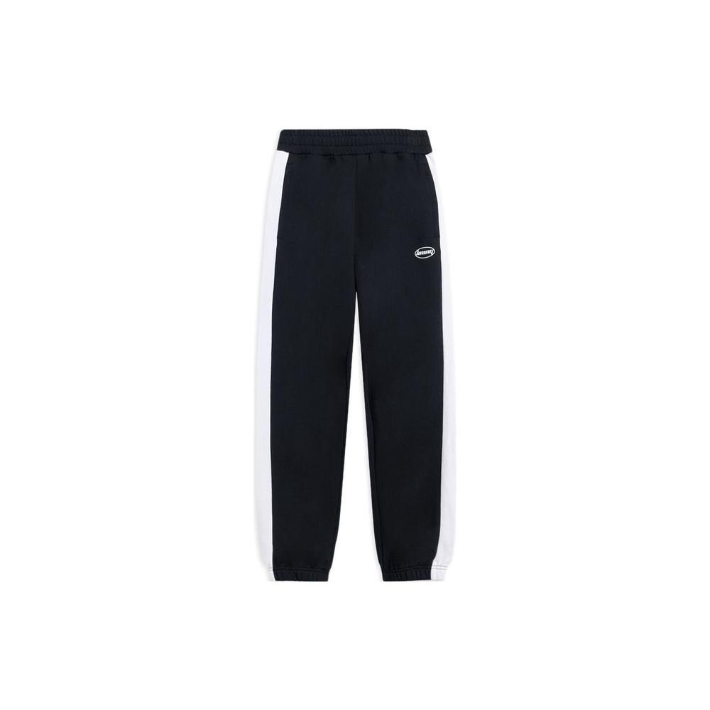 Li-Ning Side Color Blocked Fleece Cuffed Sweatpants Men Bottoms Black AKLRF33-1