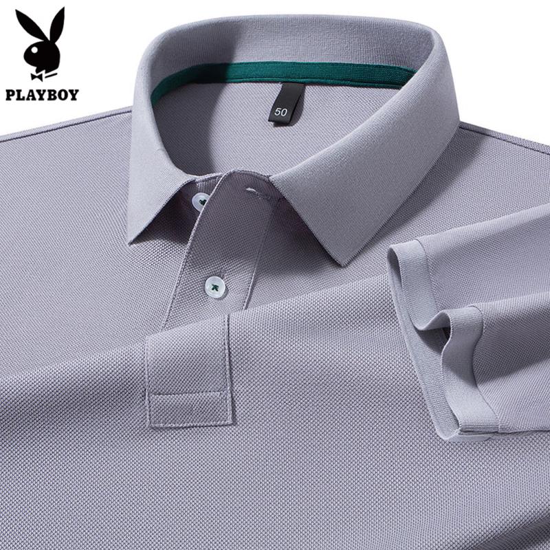 PLAYBOY Мужская хлопковая футболка-поло с коротким рукавом