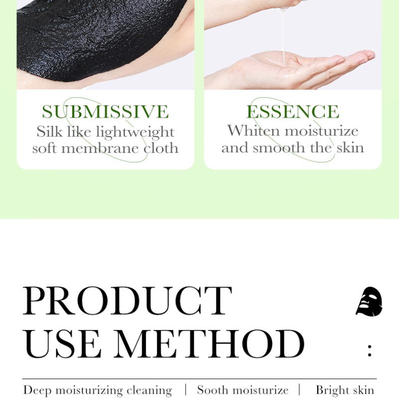 Черная маска с бамбуковым углем SADOER Whitening and Hydrating Emollient Brightening Moisture Mask Patch