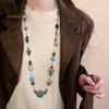 Винтажное ожерелье из бисера с разноцветными камнями, приятное для кожи, многослойное женское ожерелье, ювелирные изделия, подарки