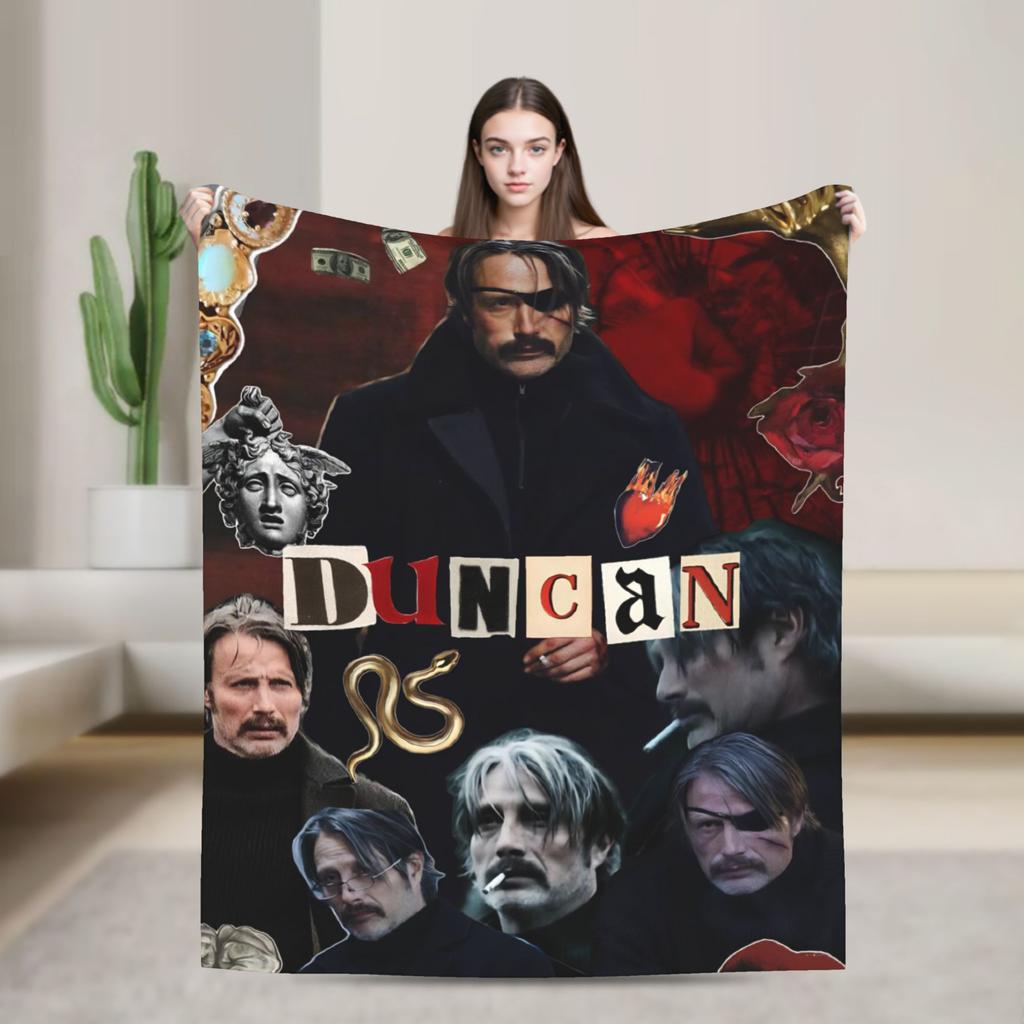 Супер Теплое Одеяло с Мадсом Миккельсеном Плюшевое Постельное Белье для Кемпинга Пледы Уличный Тренд Домашний Декор Фланелевое Покрывало Чехол на Диван-Кровать