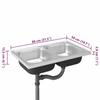 VidaXL Double Bowl Kitchen Sink Silver 800x500x155 Mm Stainless Steel 147234