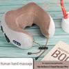 Portable Memory Foam U-shaped Neck Massager Pillow with Heat