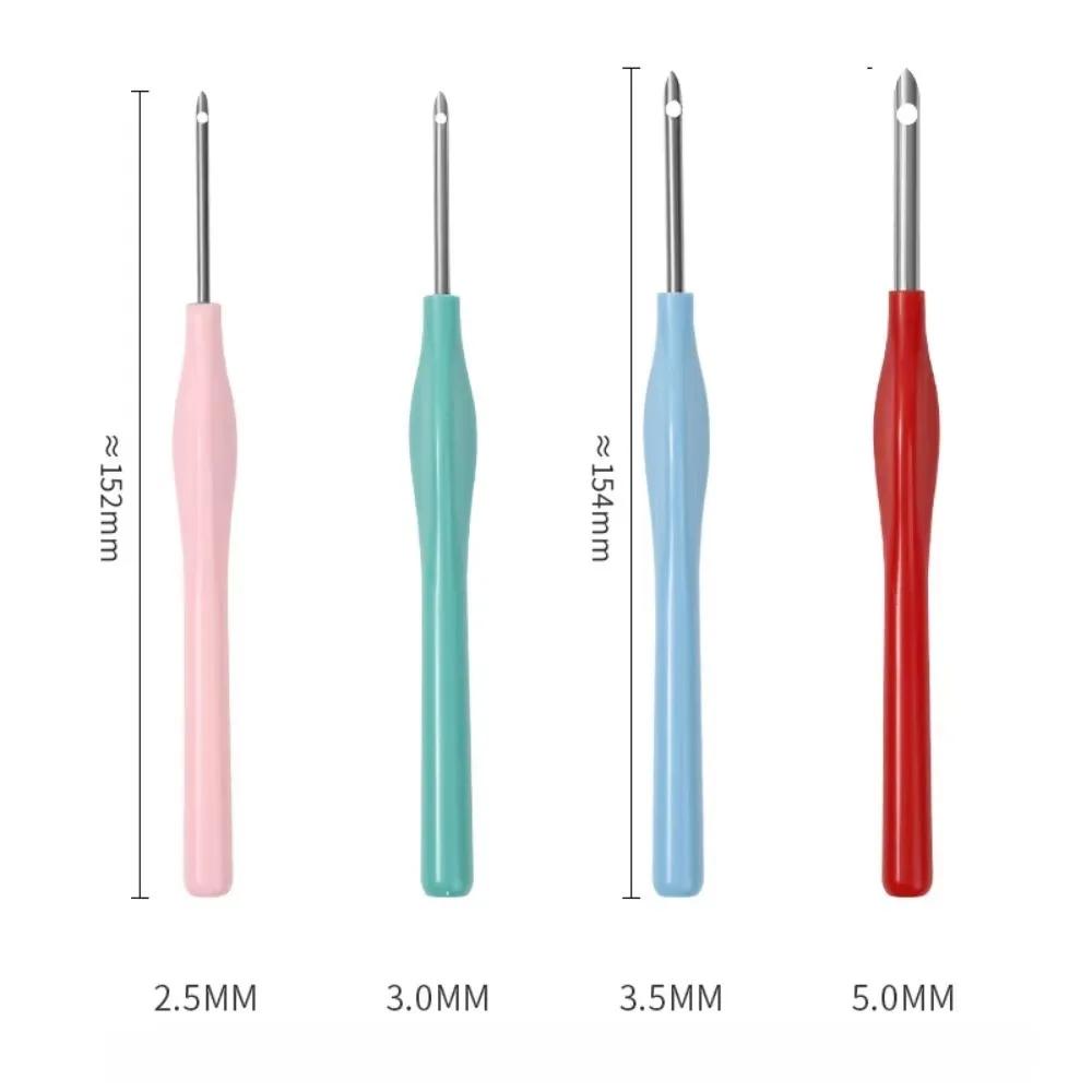 1/4 шт. Регулируемый набор для вышивания пуансонной иглой, инструменты для тычковой вышивки крестом, шитье, аппликация, пуансонная игла, ручка для вышивания