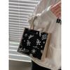 Ланч-бокс Bento Bag для женщин Симпатичная мультяшная холщовая женская сумка с принтом Корейская версия Маленькая сумка Ins Work сумка через плечо