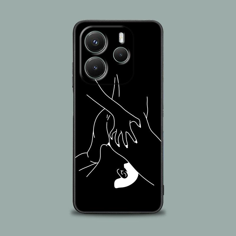 Phone Case for Xiaomi Redmi 15C 14C 12C 13C 4G Redmi Note 15 14 13 12 11 10 Pro Plus 12S Cover Sexy Line Art Lover Couple Kiss