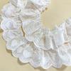 Cotton Heart Lace Trim: Handmade Pleated Accessories with Embroidery Thread