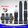 Для IWC PILOT Mark 18 Portugal фторкаучуковый ремешок для часов 20 мм 21 мм 22 мм Быстросъемный ремешок для часов с заклепкой мужской наручный ремень Браслет