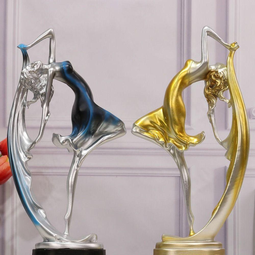 Art Dance Girl Ornaments Handicraft Miniatures Figurine Sculpture Girl Character Statue Birthday