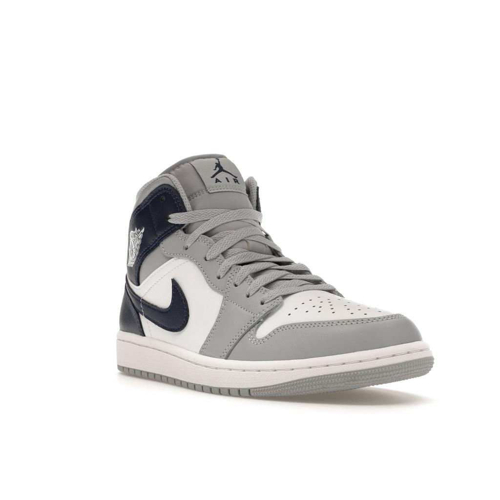 Air Jordan 1 Mid Wolf Grey Midnight Navy Мужские кроссовки белые DQ8426-104
