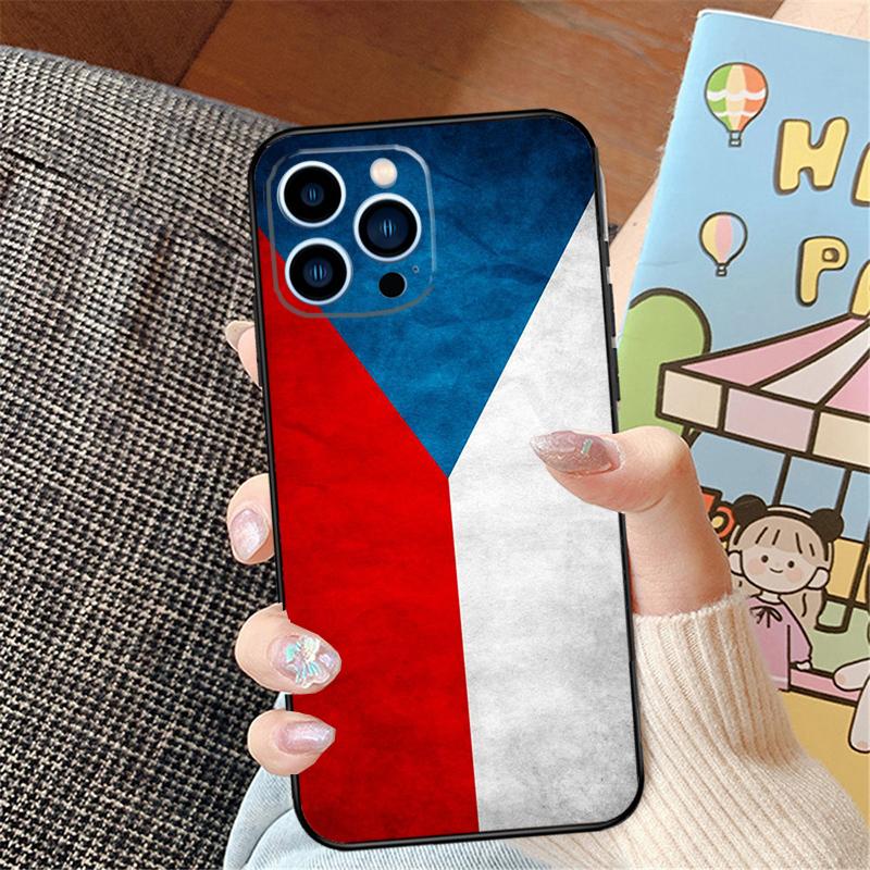 Czech Republic Czech Flag Phone Case For iPhone 15 14 16 Pro Max 11 12 13 Pro Max Mini XR 16e 16 15 Plus Bumper Cover