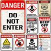 Metal Tin Poster Danger Do Not Enter Warning Metal Sign Poster for Garage Garden Restaurant Bar Cafe Clubs Retro Poster Plaque