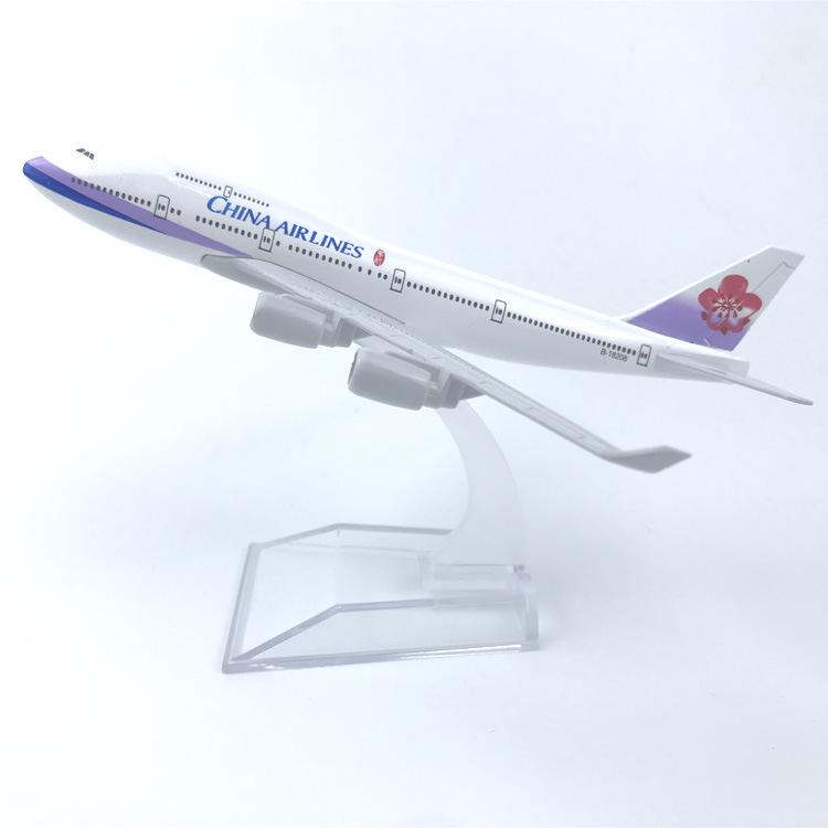 Симулятор B747 CHINA Airlines 1:Модель самолета в масштабе 400, 16 см, из сплава металла, самолет, украшение для рабочего стола, витрина