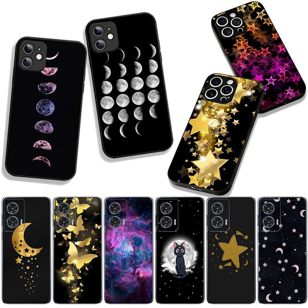 Phone Cover Moon Sun And Stars sky Casing for Samsung Galaxy S25 S24 S22 S23 FE Ultra Plus A56 A05 A06 A15 A16 A55 S7 Edge Case