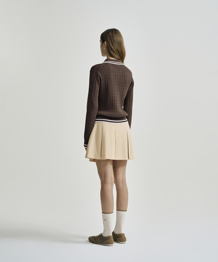 SERGIO TACCHINI W Cable Polo Sweater