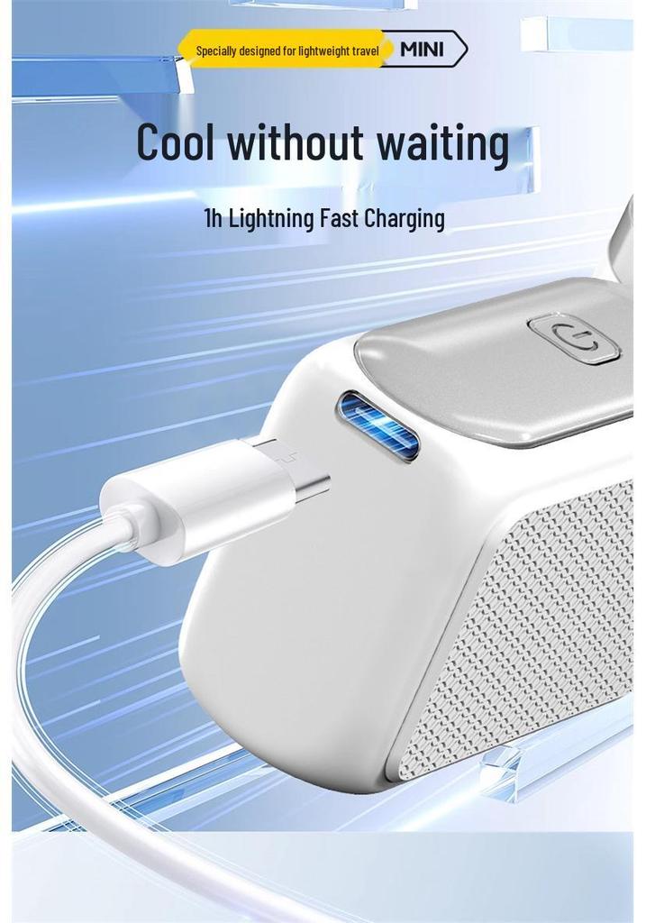 2025 Turbo Mini Handheld Fan: High-Speed, USB Rechargeable, Long Battery Life, Portable & Powerful for Outdoor Use