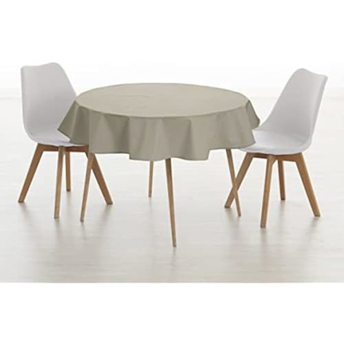 Nappe ronde - belum - diamètre 100 cm - 100% coton résiné - imperméable - anti-taches