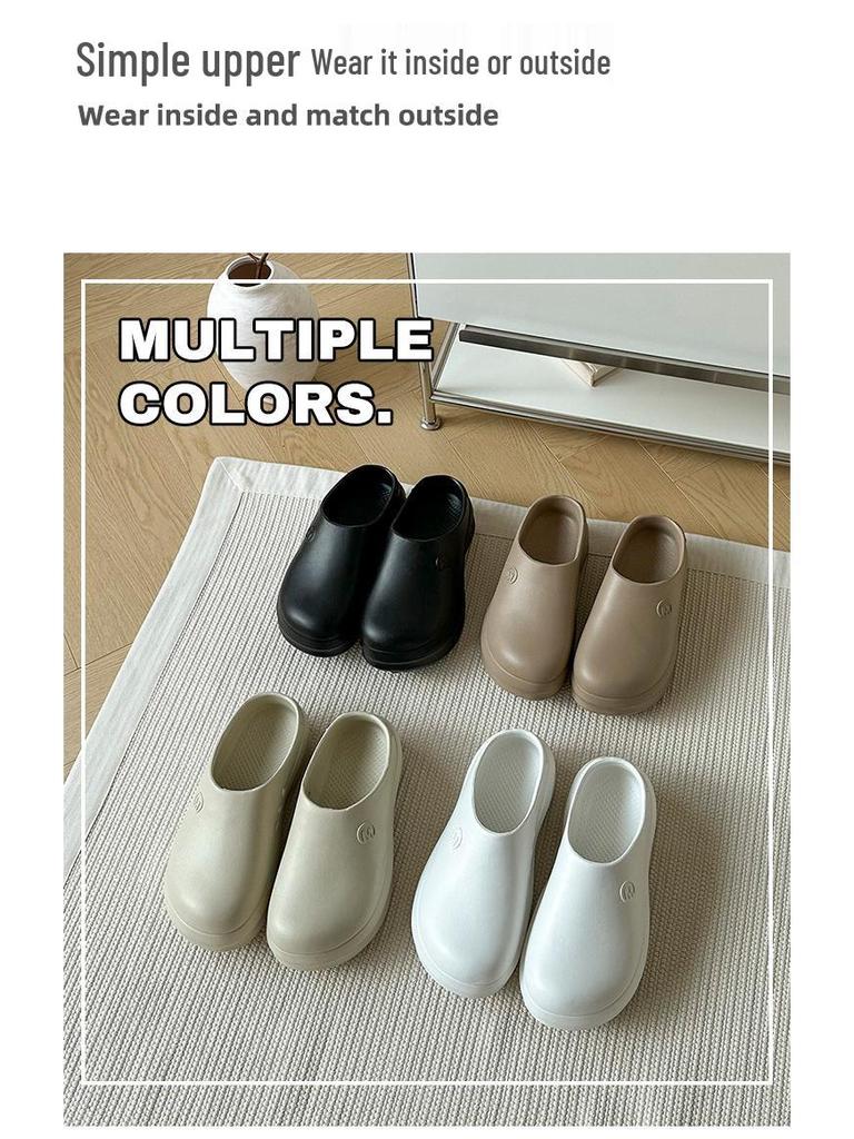 Унисекс мюли с закрытым носком: Шлепанцы медсестры из ЭВА, на одной лямке, пляжные сандалии, обувь для повара