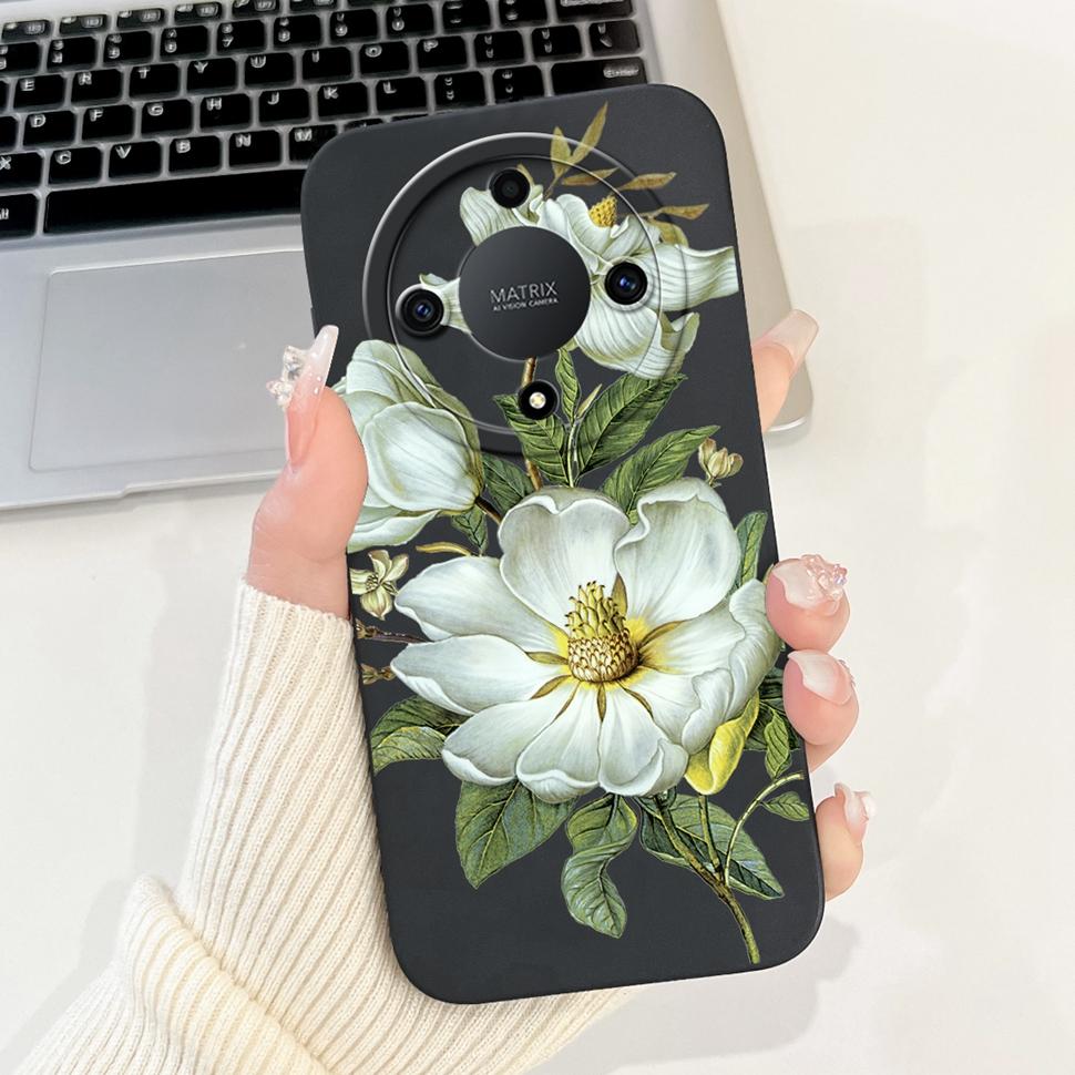 Чехол для Honor X9a RMO-NX1 Цветной Цветочный Рисунок Мягкий Силиконовый Чехол для Телефона Для Huawei Honor X9 A X9a HonorX9a Корпус