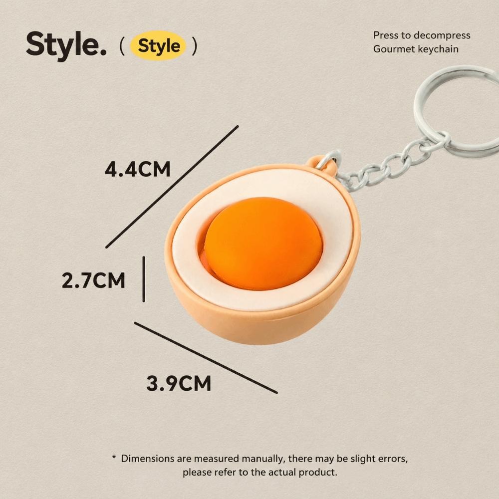 3D Printed Calming Keychain Keys Finger Button Foods Clicker Key Chain Children Adults