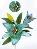 3 Pcs Long Stem Artifical Lily Flowers 3 Heads/bunch Artificial Lilies 1 Full Bloom Lily & 2 Lily Buds for Home Hotel Flower Arrangement Party Decor