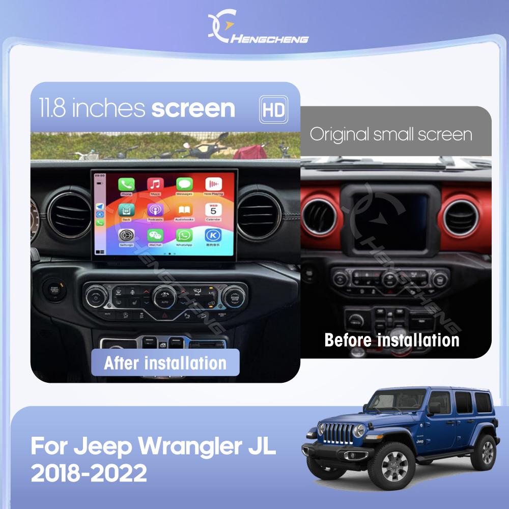 11.8inch Android13 Car Radio Multimedia Player For Jeep Wrangler JL 2018-2025 GPS Navigation Stereo Android Auto Carplay 4G 360