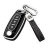 [ZANEKO] Новый чехол для ключа X-Trail, совместимый с чехлом для ключа Nissan Sakura Aria (Серебряный черный)