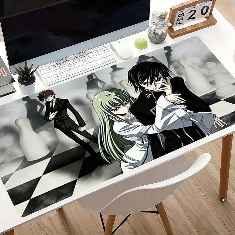 Игровой коврик для мыши HD Печать Code Geass Офисный коврик для компьютерного стола Большой коврик для игровой клавиатуры Противоскользящий игровой коврик для мыши Декоративный ковер