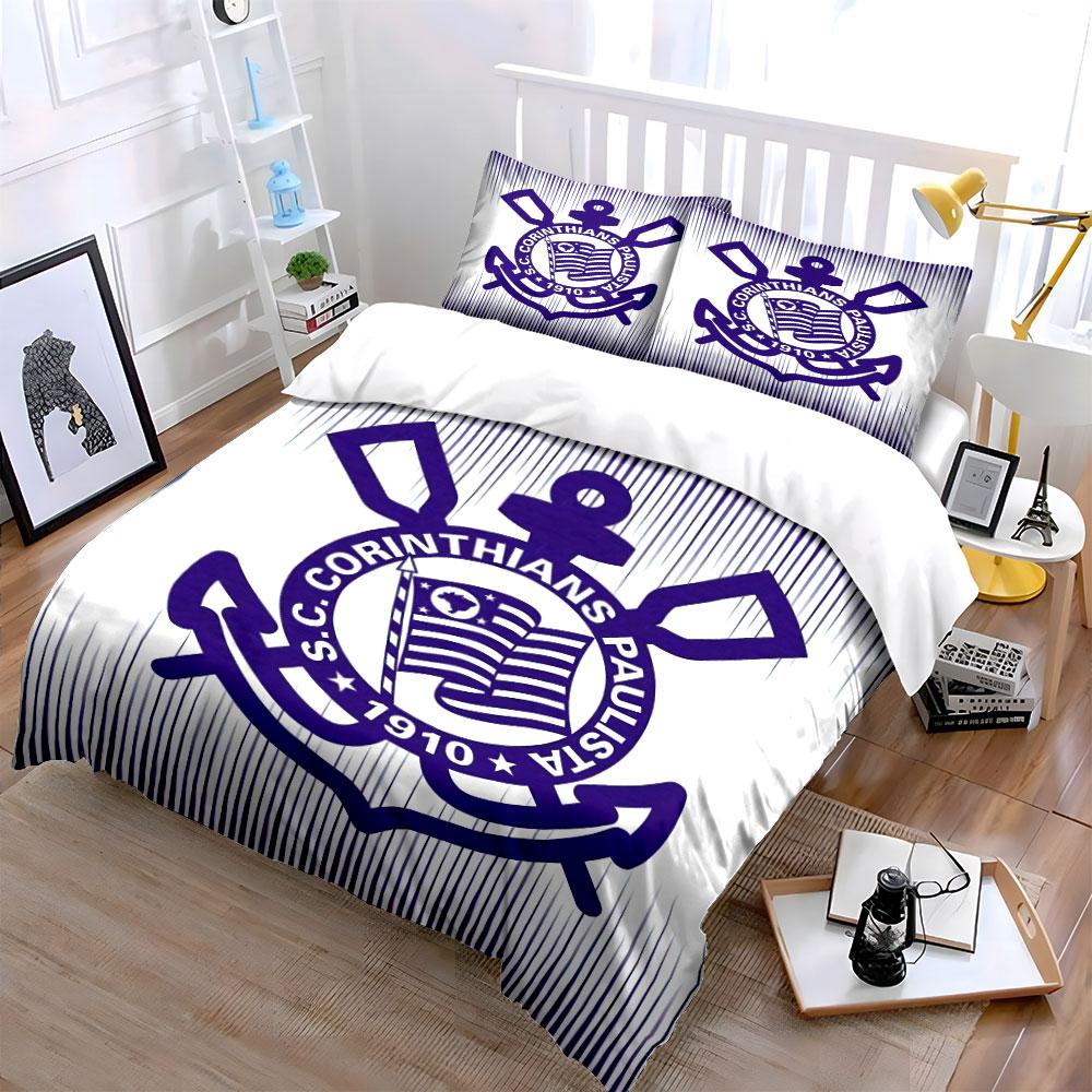 Corinthians Paulista Bedding Set Bedding Duvet Cover Set Duvet Cover Pillowcases (1 * Duvet Cover 2 * Pillowcases, without duvet insert)