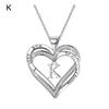 Dainty Initial Letters Necklace Heart Pendant Necklace Heart Necklace for Women Charm Necklace