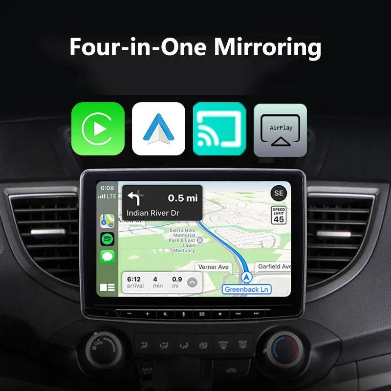 2026 4-в-1 Carplay Зеркало Проекция Беспроводное подключение в автомобиле Интеллектуальное управление задним ходом Carplay Box для Apple и Android