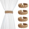 Vintage Hemp Rope Curtain Buckle Clip Tie Back Curtain Strap Hand Woven Twist Knotted Curtain Holder Tieback Home Decoration