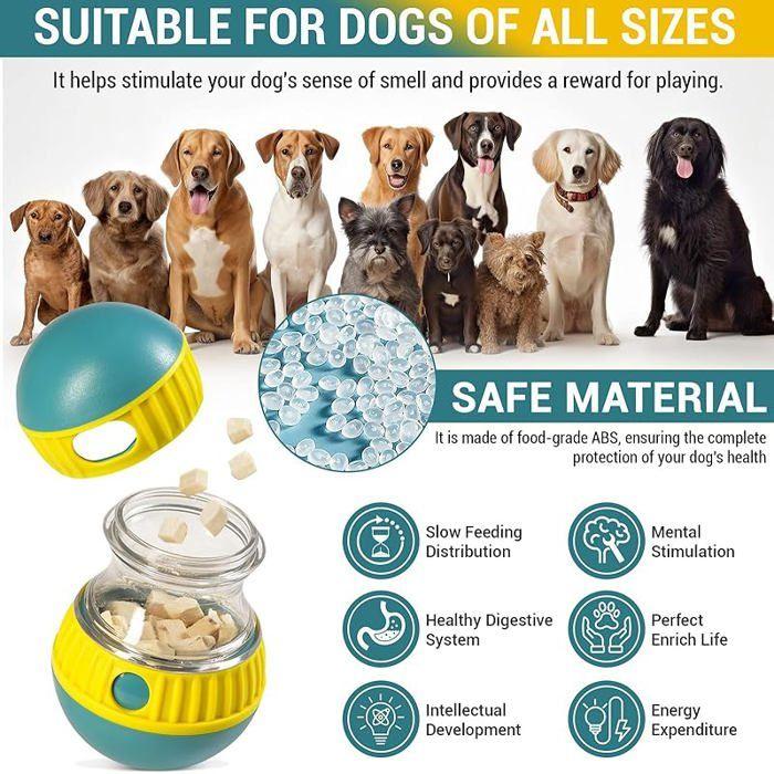 Jouet Interactif, Balle de Nourriture pour Chien Matériau ABS, Balle à Friandises Sûr et Durable, Balles Distribu JOUET A FRIANDISE