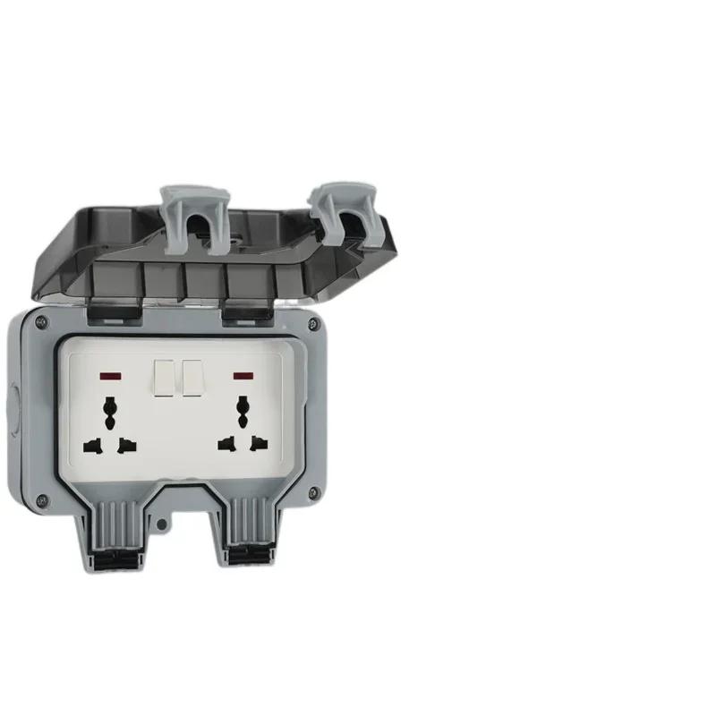 IP66 водонепроницаемая зарядная розетка ЕС водонепроницаемая брызгозащищенная наружная международная универсальная розетка, Южная Африка 15A розетка
