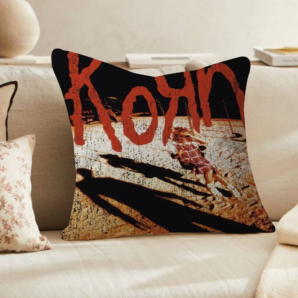 Korn Музыкальная группа Альбом Музыка Кленовый дизайн Чехол для подушки Счастливый осенний урожай Декор Праздничный Декор Чехол для подушки