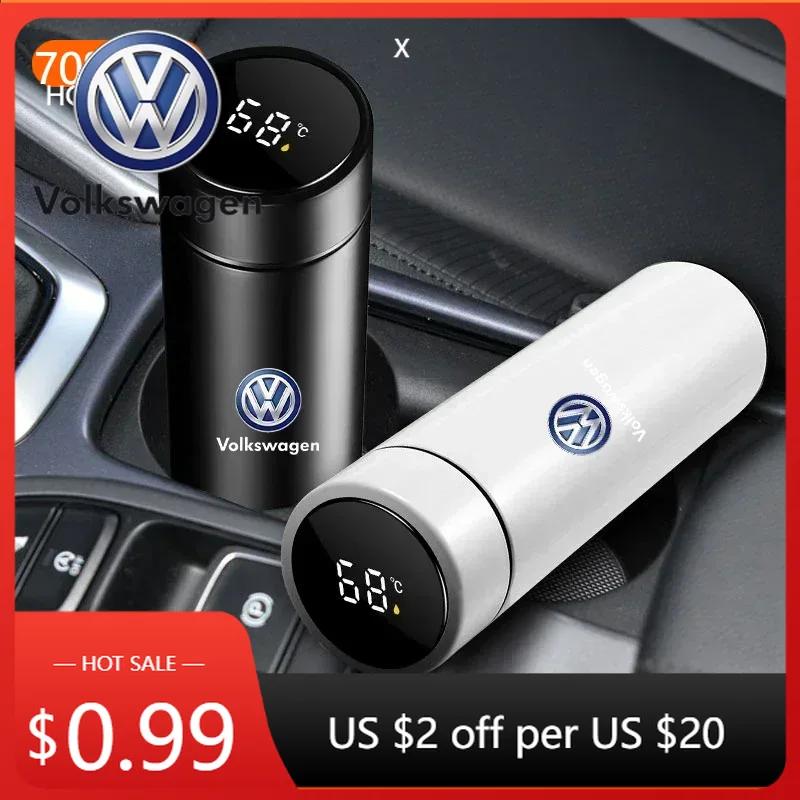 PET1 For VOLKSWAGEN VW Polo B6 2025 Hot For Volkswagen New Car Smart Thermos Bottle With Temperature Display Coffee Cup For Volkswage