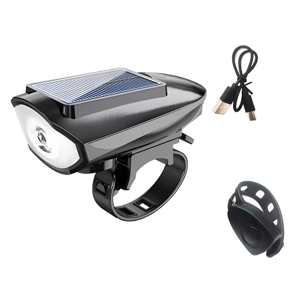 3 Modes Solar Bicycle Light Waterproof Night Riding Lamp LED Bike Front Lamp Balance Bicycle