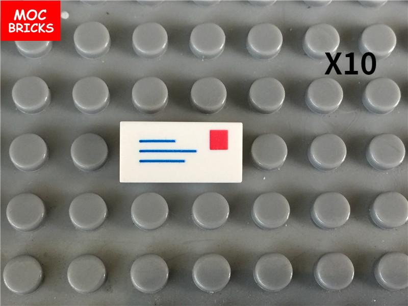 MOC Bricks DIY Printed Tile 1x1 1x2 2x2 2x3 1x4 Solar Panel Gauge Map Compass Assembled Building Block Accessories Kids Toy Gift