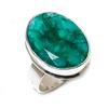 Natural Emerald Natural Gemstone 925 Sterling Silver Jewelry Ring Size 7 D9O25