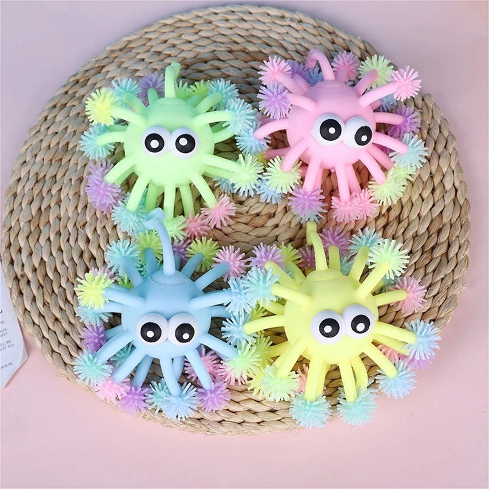 Glowing Anti Stress Decompression Hedgehog Glow Flash Ball Ball Kids Toy Squeeze Balls Fidget Toys