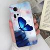 Phone Cases Covers For OPPO Find X7 Ultra Reno 11 Realme A3 P1 12 Lite Pro Bumper Pretty Flower Butterfly Protective Clear TPU Silicone Capas For OPPO