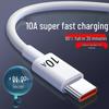 Сверхбыстрый зарядный кабель Type-C 10A 120W для Huawei, Vivo, Oppo, Honor - Совместим с Flash Charge