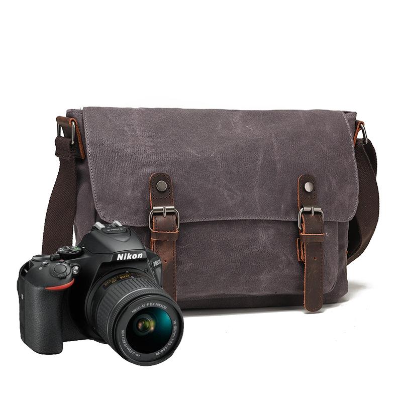 Портативная сумка для фотокамеры мужская одноплечевая сумка Oblique Straddle для путешествий Oblique Back Electric Head Canvas