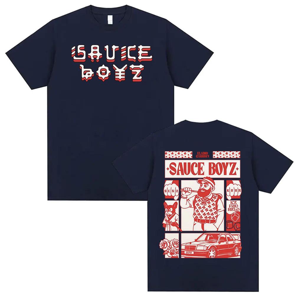 2025 Summer Rapper Eladio Carion Sen2kbn Album Tour Printed Tshirt Mens Fashion Loose Tshirt Casual 100 Cotton Tshirt