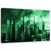 Canvas Print, Geometric City - Green