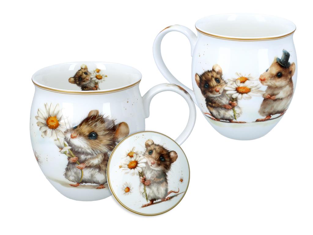 Kubek Porcelanowy Beczka Z Przykrywką Myszka W Ogrodzie Kawy Herbaty