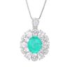 Emerald Banquet Pendant Simulation Paraiba Ring Ladies' Jewelry Set