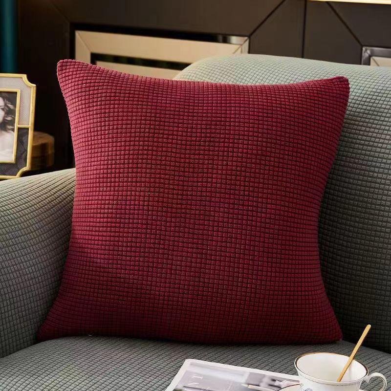 Solid Color Living Room Waffle Honeycomb Square Pillow Cushion Cover Cushion Cover Simple Sofa Pillow Cushion Cushion Cover