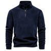 TrendHub Mens Thicken Warm Fleece Sweatshirt Jacket Quarter Zipper Mock Neck Pullover Men's Sweatshirt Soft Shell Mens Jacket